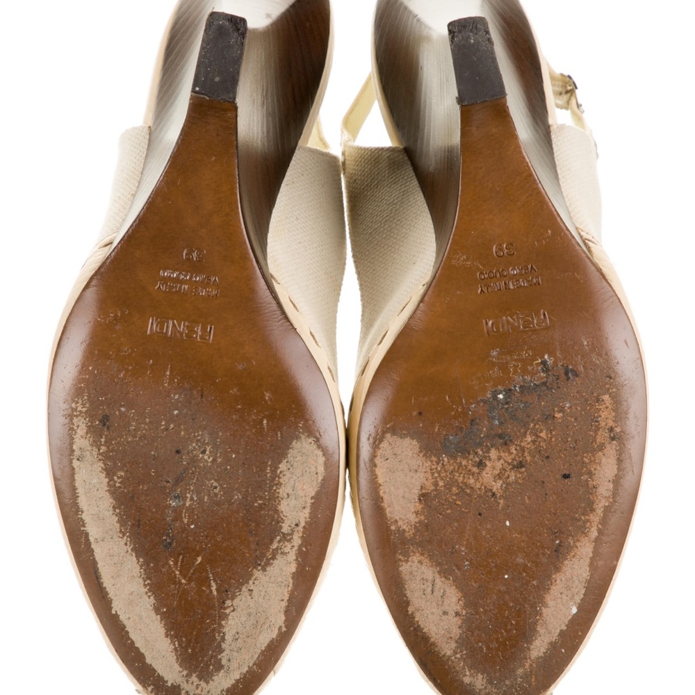 Fendi Leather Slingback Pumps